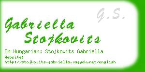 gabriella stojkovits business card